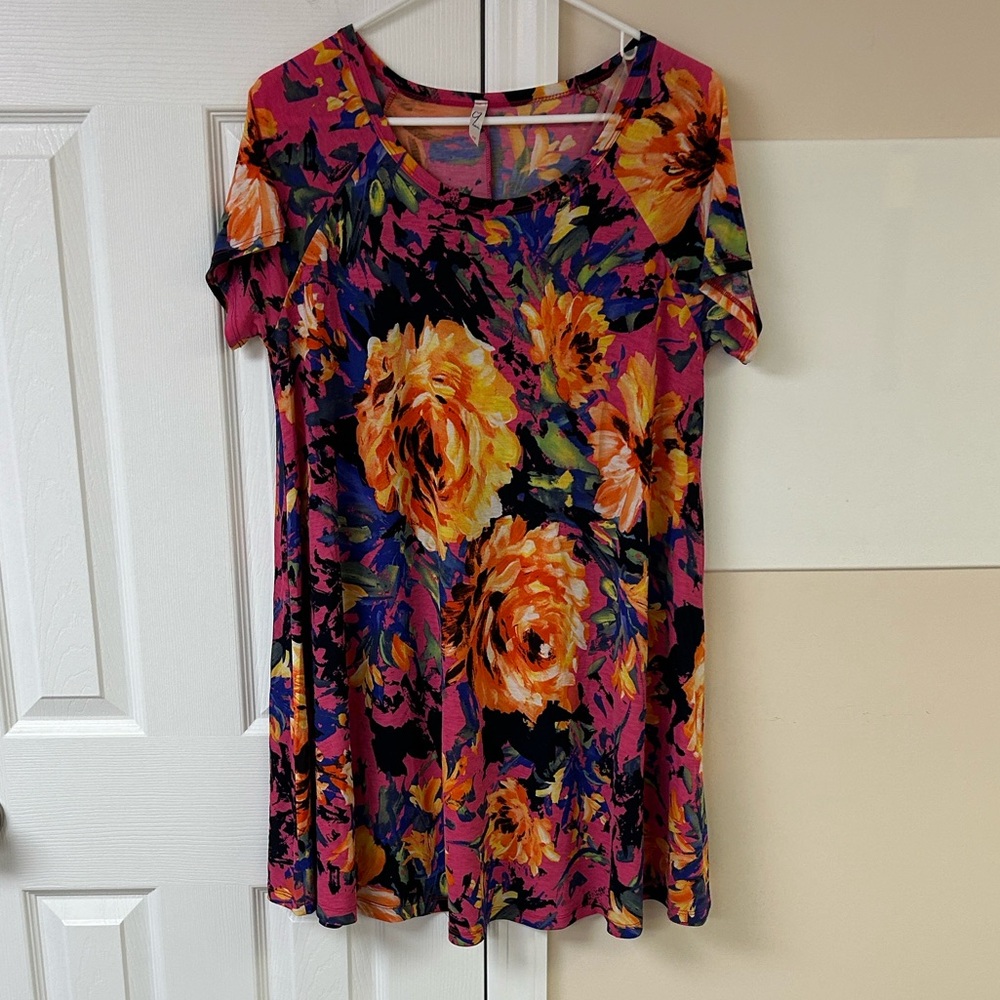 Unbranded Floral Swing Dress Multicolor